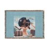 cozy woven blanket for nostalgic vibes, home decor, gift for friends, warm throw, art inspired tapestry