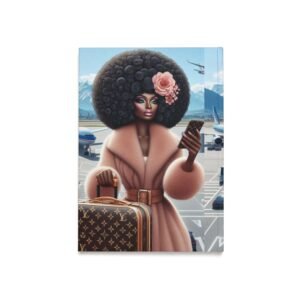 stylish travel journal for fashion lovers, elegant a5 notebook, chic writing companion, perfect gift for travelers, fashionista must have