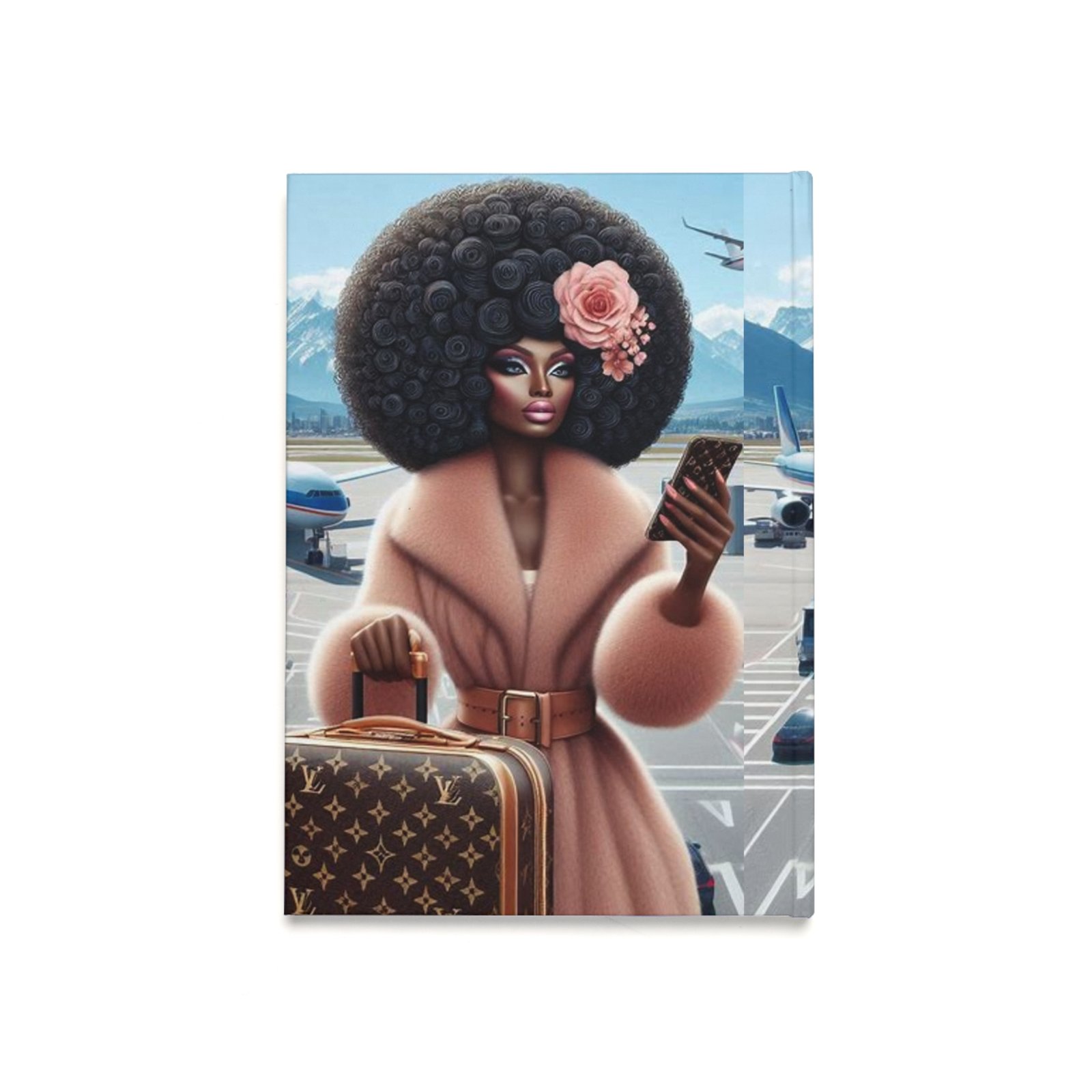 stylish travel journal for fashion lovers, elegant a5 notebook, chic writing companion, perfect gift for travelers, fashionista must have