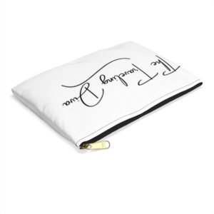 the traveling diva makeup bag. chic travel accessory pouch for the travel lover. ( black zipper, white zipper).