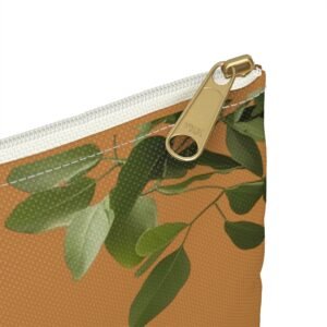 the traveling diva makeup bag, chic travel accessory pouch for organizing essentials, (white zipper/black zipper).