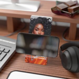 stylish mobile display stand for smartphones, phone holder, desk decor, college student gift, tech accessory, multi use display