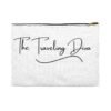 the traveling diva makeup bag. chic travel accessory pouch for the travel lover. ( black zipper, white zipper).