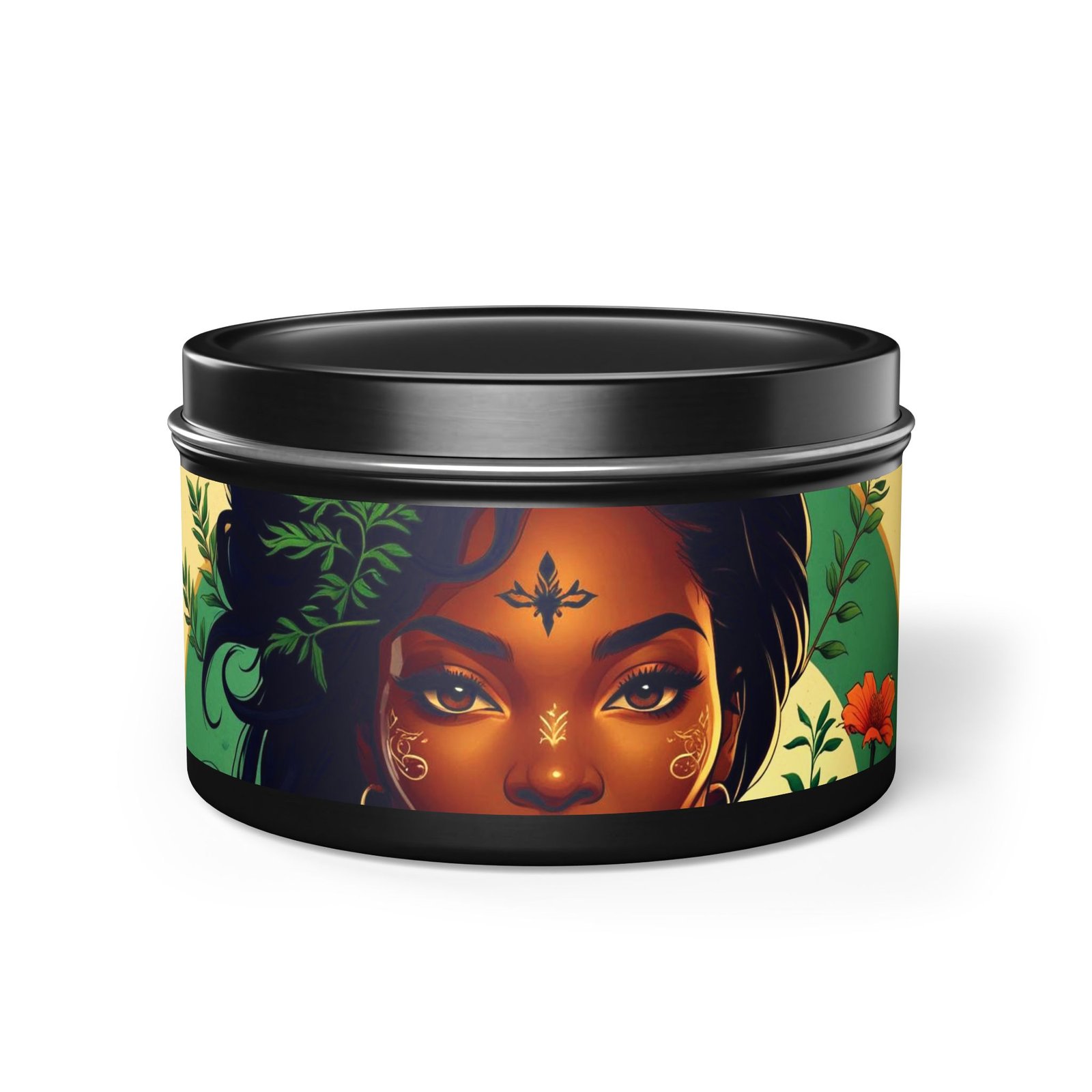 artistic tin candles with floral design, relaxing home decor, gift for her, self care, aromatherapy candles, birthday gift