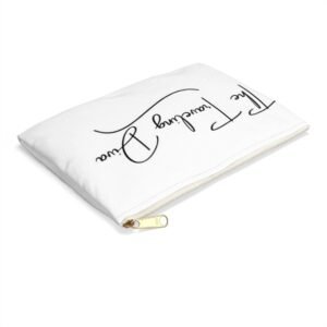 the traveling diva makeup bag. chic travel accessory pouch for the travel lover. ( black zipper, white zipper).