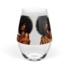 afro queen stemless wine glass — 11.75 oz