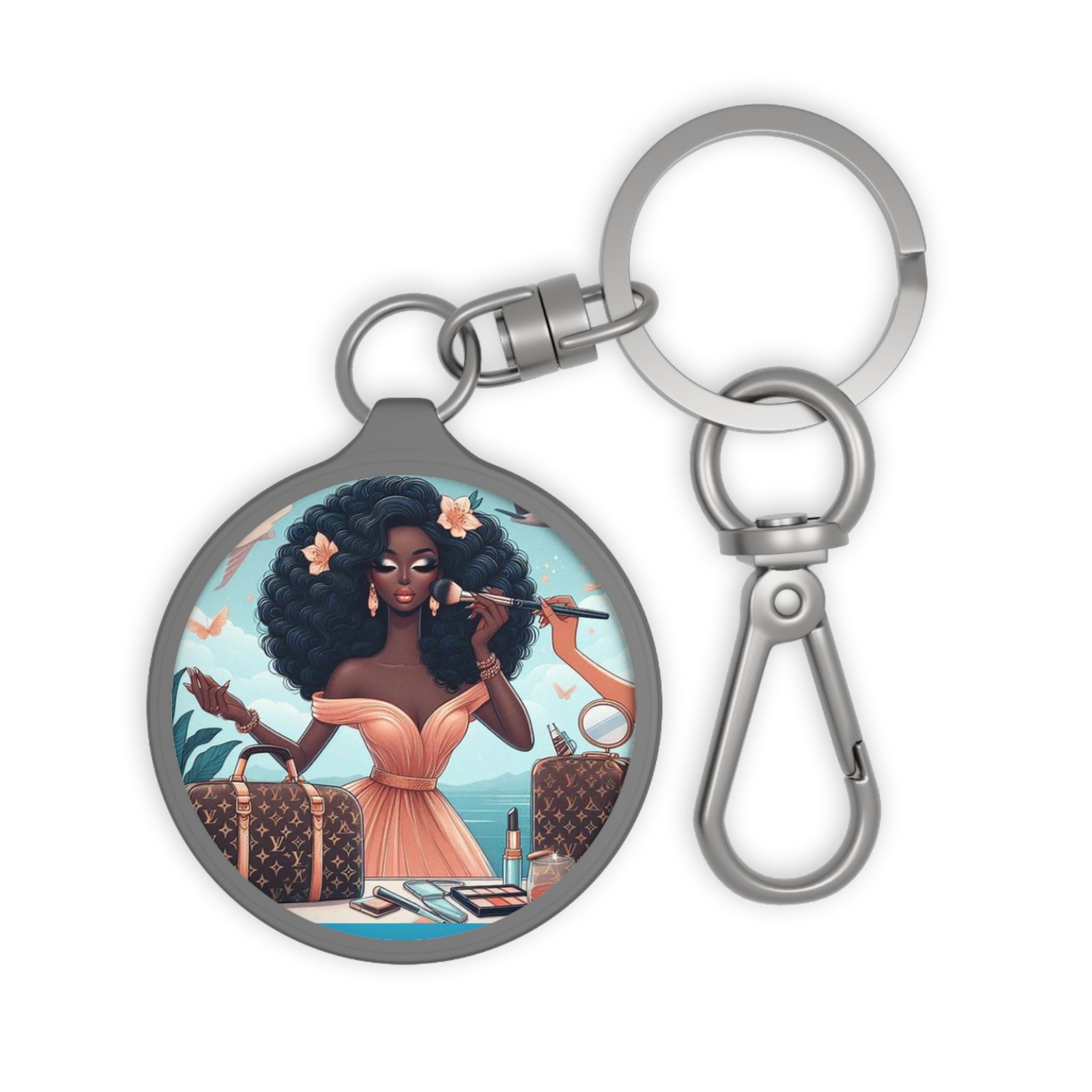 the traveling diva collection stylish keyring tag.