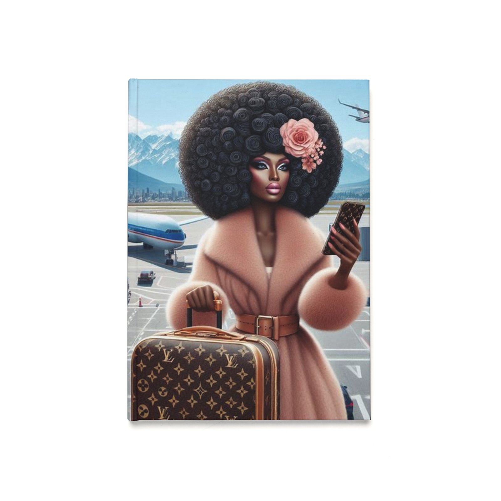 stylish travel journal for fashion lovers, elegant a5 notebook, chic writing companion, perfect gift for travelers, fashionista must have