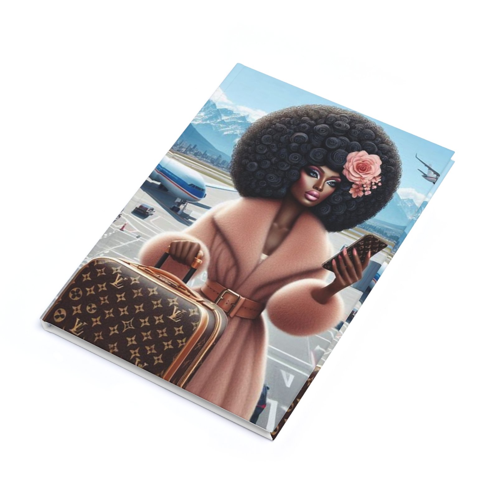 stylish travel journal for fashion lovers, elegant a5 notebook, chic writing companion, perfect gift for travelers, fashionista must have