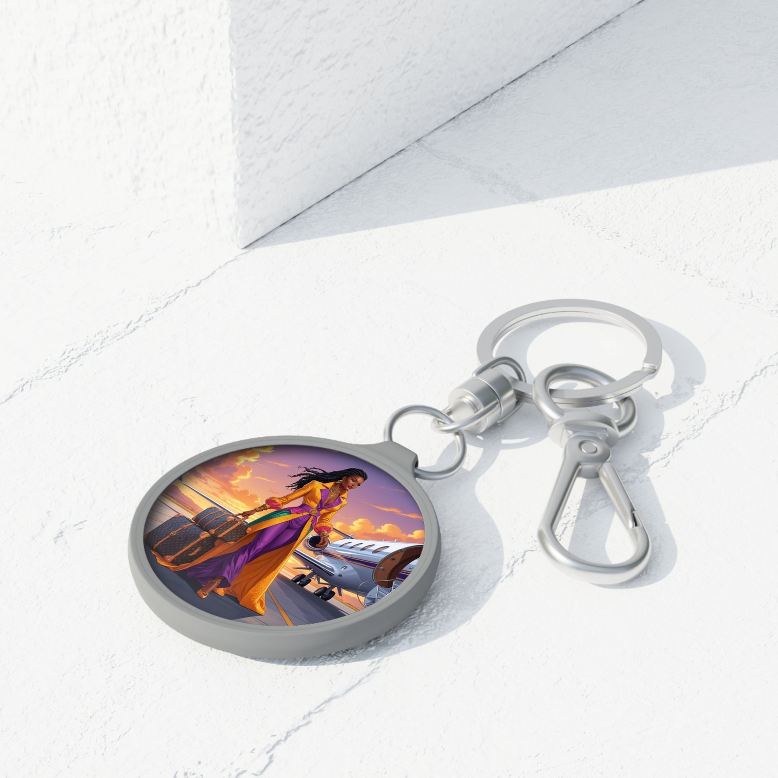 the traveling diva collection stylish keyring tag.