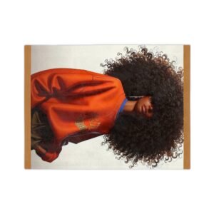 Alternative view of Cozy Afrocentric Microfiber Blanket - Soft Throw for Comfort, Home Decor, Gift for African American Culture, Warm Living Room [...]