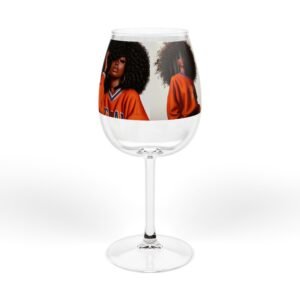 12oz wine glass — afro chic portraits stemmed glass for wine lovers