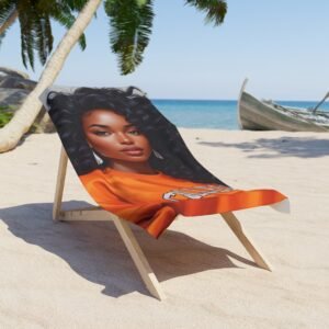 stylish beach towel featuring fashionable artwork, summer essentials, poolside relaxation, beach accessories, gift for sun lovers