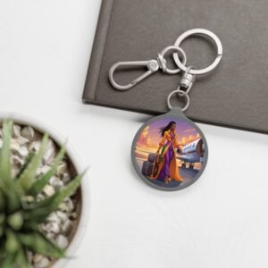 the traveling diva collection stylish keyring tag.
