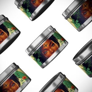 artistic tin candles with floral design, relaxing home decor, gift for her, self care, aromatherapy candles, birthday gift