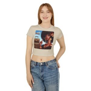 chic travel vibes baby tee stylish cotton top, perfect for summer outings, casual wear, gift for fashion enthusiasts, vacation style