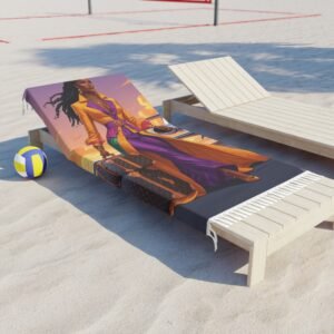 boho beach towel with chic travel design, stylish poolside accessory, perfect for summer, gift for beach lovers, vacation decor