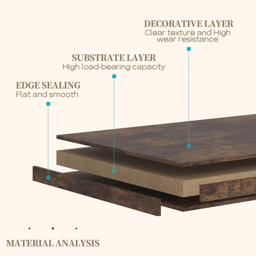 Mini Coffee Bar Cabinet 27.5 Inch Brown Finish Storage Unit - Image 4