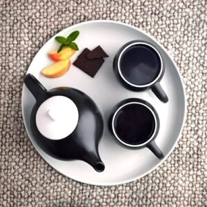Alternative view of EVA teacups set of 2 - Black matte
