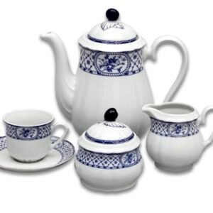 Rose Coffee Set - Blue