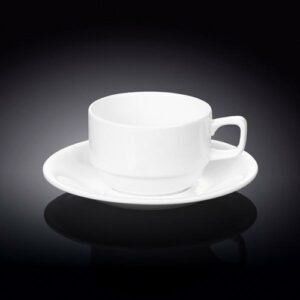 Alternative view of White 7 Oz | 220 Ml Tea Cup & Saucer