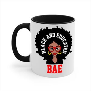 Alternative view of bae black and educated 267#- black words - phrases-Mug / Coffee Cup
