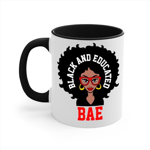 bae black and educated 267#- black words - phrases-Mug / Coffee Cup - Image 2
