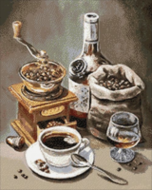 Coffee Time CS2553 7.9 x 7.9 inches Crafting Spark Diiamond Painting