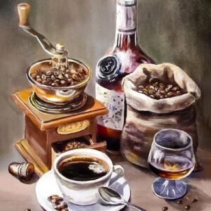 Alternative view of Coffee Time CS2553 7.9 x 7.9 inches Crafting Spark Diiamond Painting