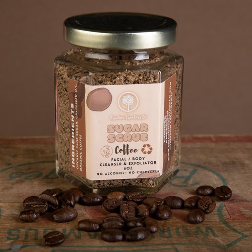 Natural Coffee Sugar Scrub- 6oz - Image 2