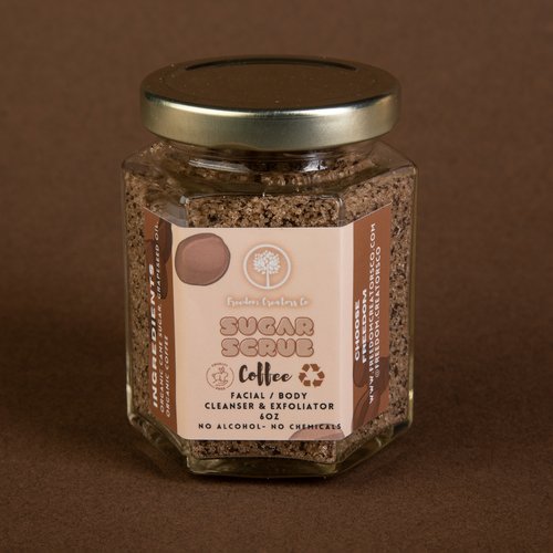 Natural Coffee Sugar Scrub- 6oz - Image 3