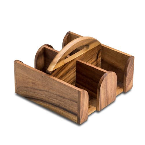 Acacia Wood Coffee Mug Caddy