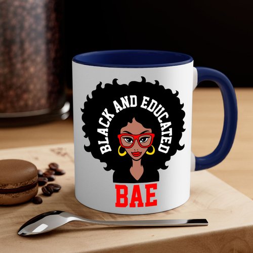 bae black and educated 267#- black words - phrases-Mug / Coffee Cup - Image 3