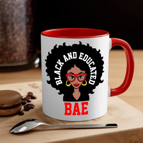 bae black and educated 267#- black words - phrases-Mug / Coffee Cup - Image 5