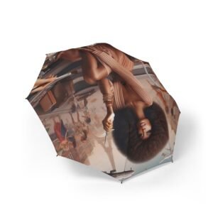 Alternative view of Foldable Umbrella — Vintage Afro Portrait Rain Umbrella (Semi-Automatic)