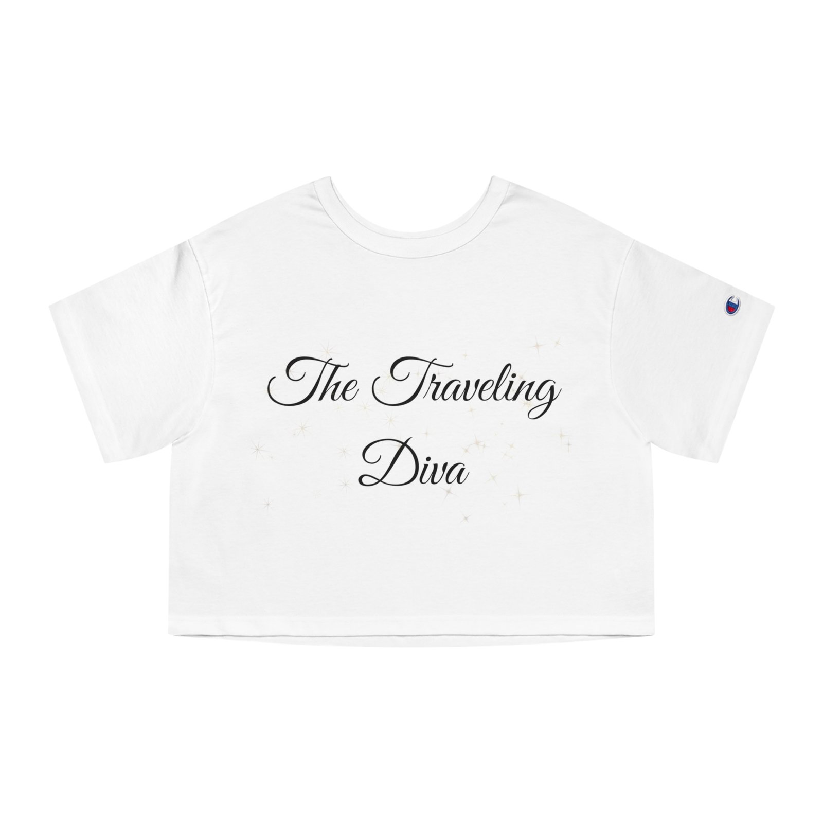 13617132231028490686_2048.jpeg Cropped T-Shirt — "The Traveling Diva" Script Crop Top