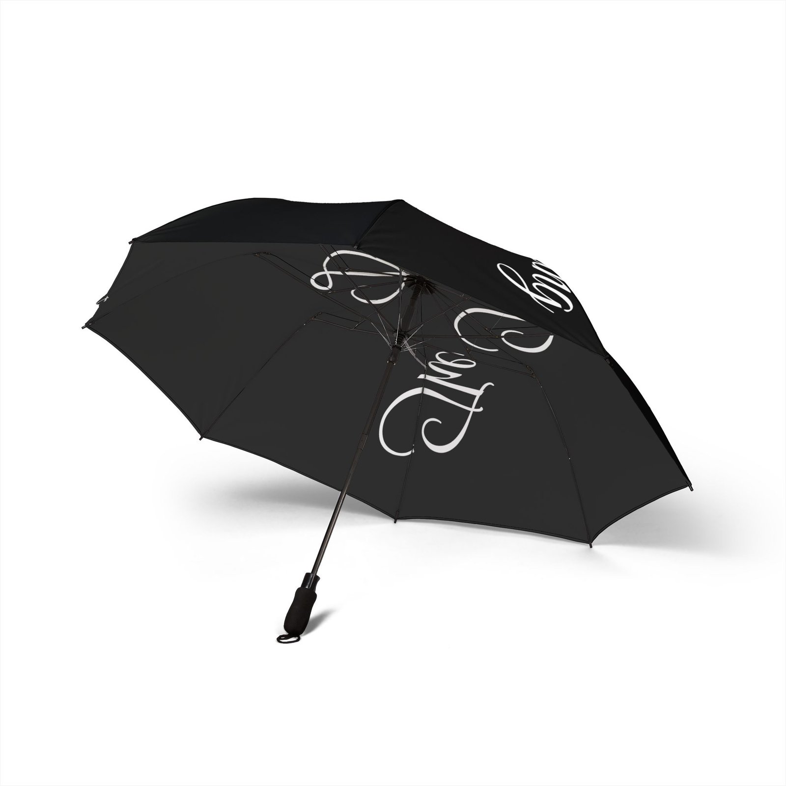 17026957053799828013_2048.jpeg Foldable Umbrella — 'The Answering Diva' Black Compact Umbrella - Image 2