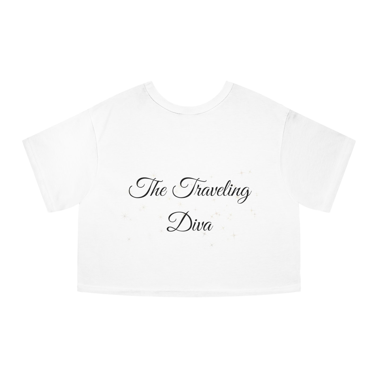 2576297337641953038_2048.jpeg Cropped T-Shirt — "The Traveling Diva" Script Crop Top - Image 2